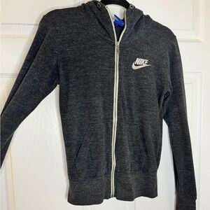Nike zip up hoodie dark gray